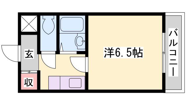 BASEI(1K/5階)の間取り写真