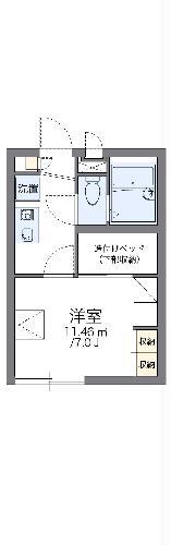 レオパレスボヌール(1K/2階)の間取り写真