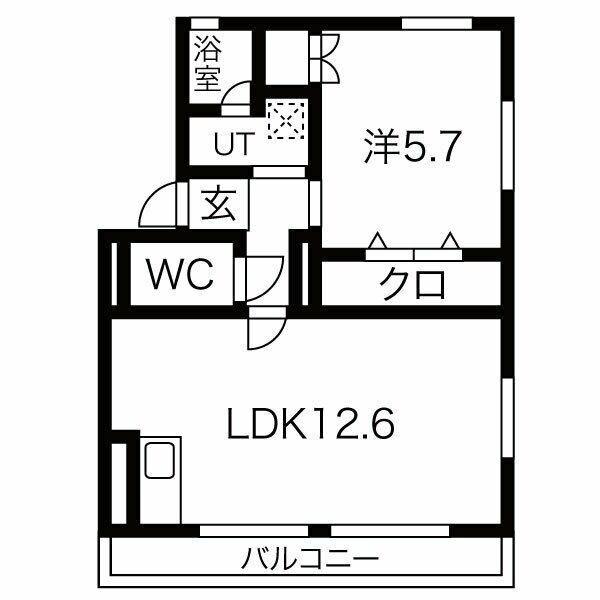 ブラウンハイツ(2LDK/3階)の間取り写真