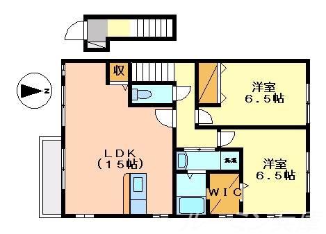 コンフォート大島Ⅳ A棟(2LDK/2階)の間取り写真