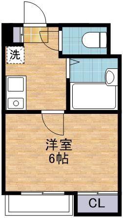 グレースマンションIII(1K/2階)の間取り写真