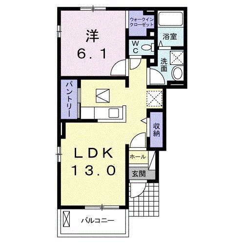 ベル・ショコラI(1LDK/1階)の間取り写真
