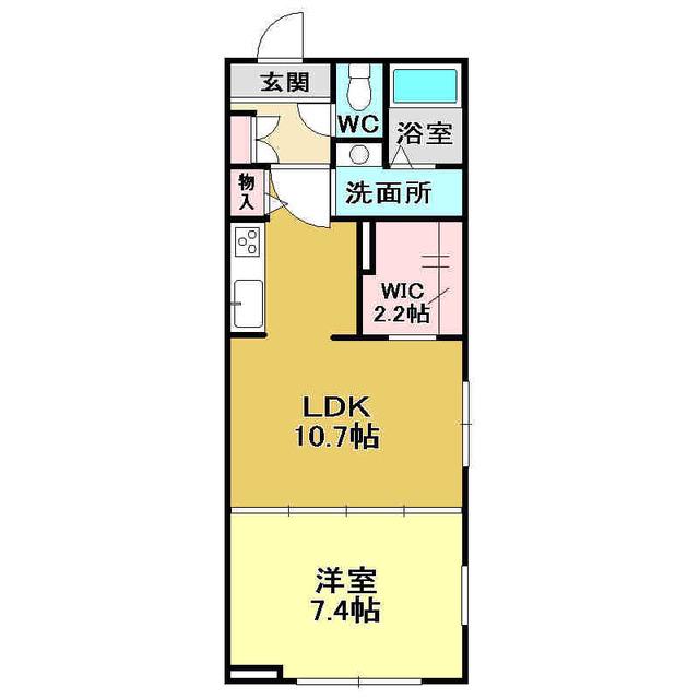 ベレオゴールド(1LDK/1階)の間取り写真