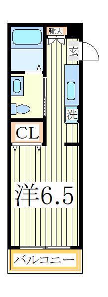 ヒューマンパレス南流山V A棟(1K/1階)の間取り写真