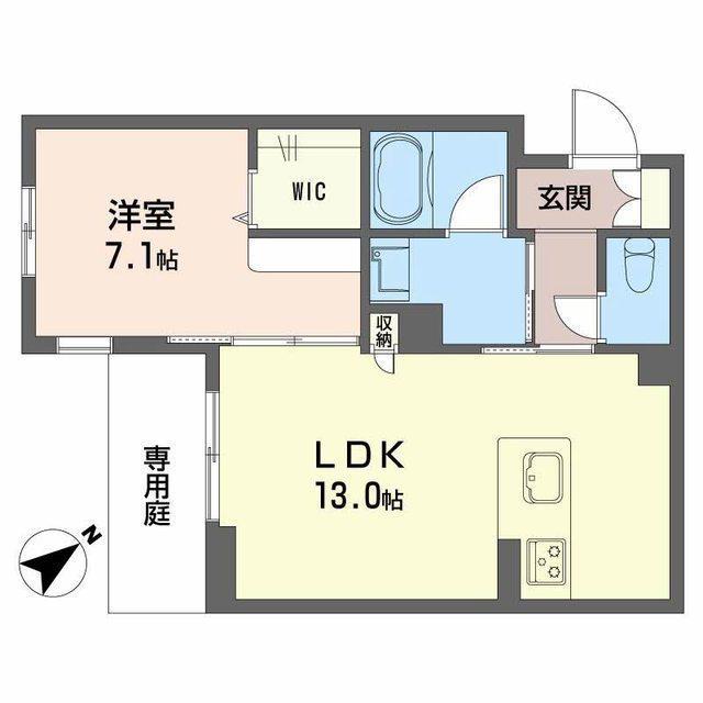 TRUST MAISON 京(1LDK/1階)の間取り写真