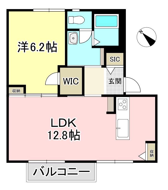 アメニティ21 C(1LDK/2階)の間取り写真