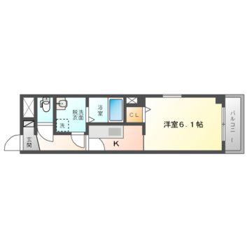 ライブスクエア豊秀(1K/7階)の間取り写真