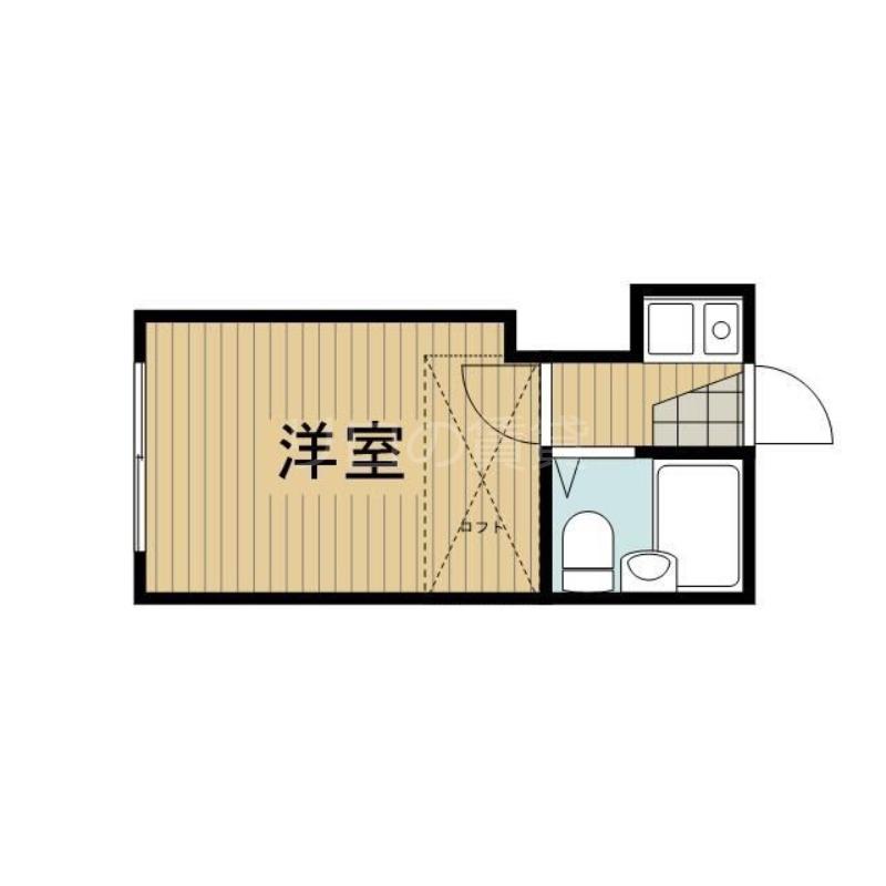 クレスト安田(1K/1階)の間取り写真