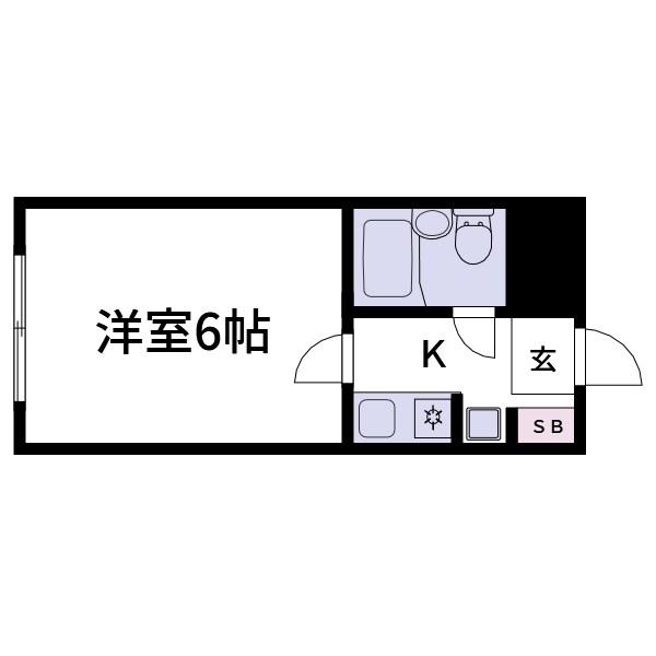 ライオンズマンション西新小岩(1K/1階)の間取り写真