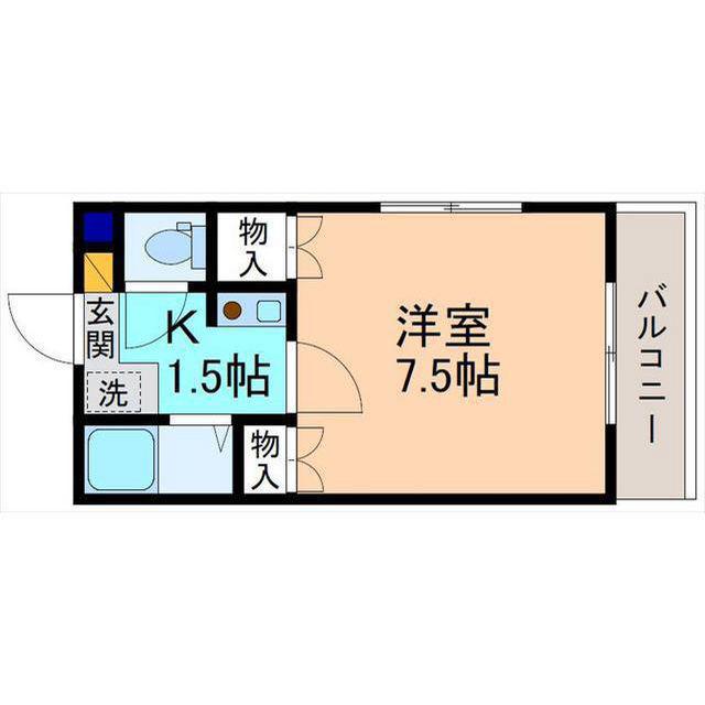 アネックス75(1K/1階)の間取り写真
