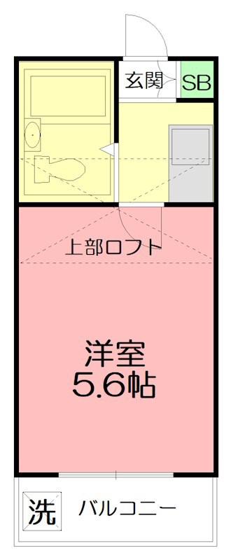 サンパレス桃浜(1K/1階)の間取り写真