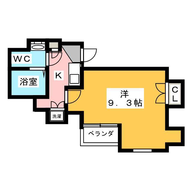 ゼルコバレジデンス(1K/3階)の間取り写真