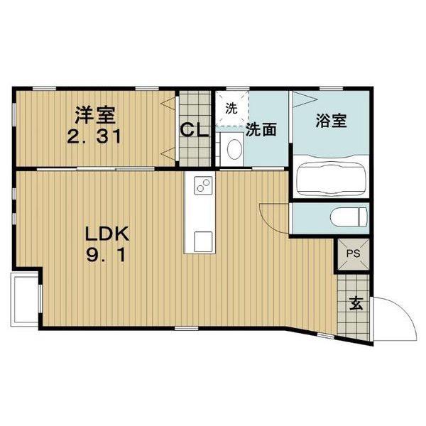 LA MAISON DE LUCE(1LDK/4階)の間取り写真
