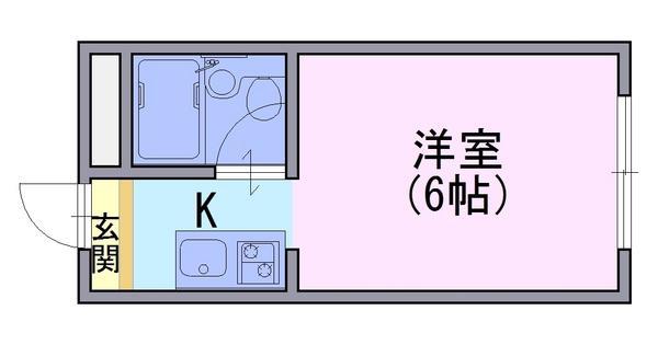 コーポ柏村(1K/2階)の間取り写真