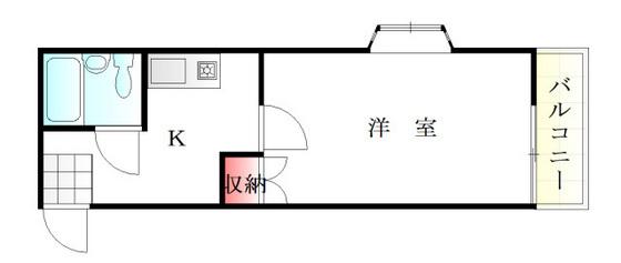 アルティメイトBUILDG.海田町(ワンルーム/1階)の間取り写真