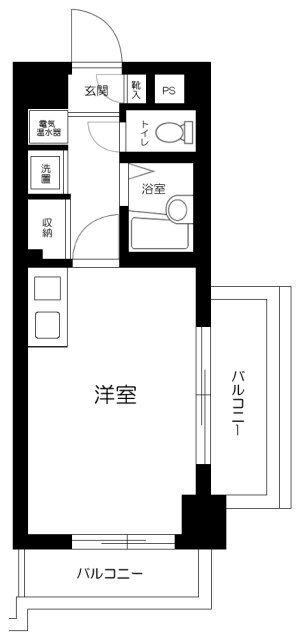 パークステージ亀戸北(ワンルーム/3階)の間取り写真