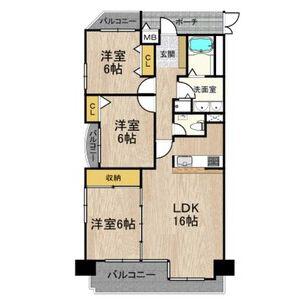 DO 鶴見(3LDK/7階)の間取り写真