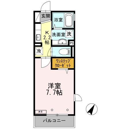 サンモール上井草(1K/1階)の間取り写真