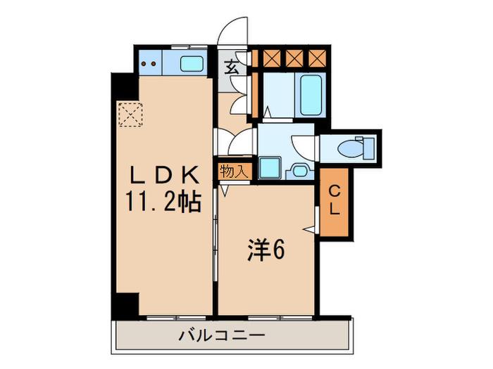 ウイングピア美園(1LDK/3階)の間取り写真