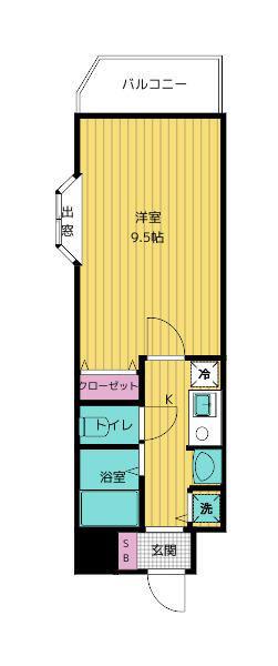ルシェール西葛西(1K/8階)の間取り写真