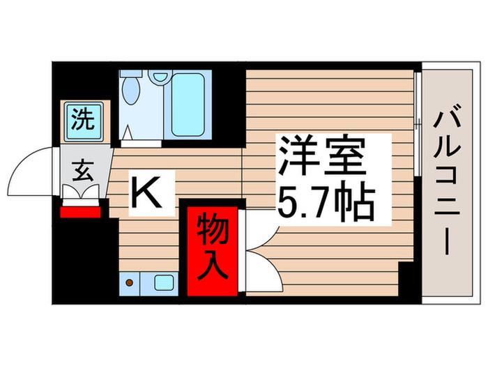 MIKAWAYA BLD(1K/3階)の間取り写真
