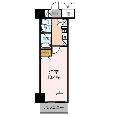 フェニックスレジデンス堺東(1K/3階)の間取り写真