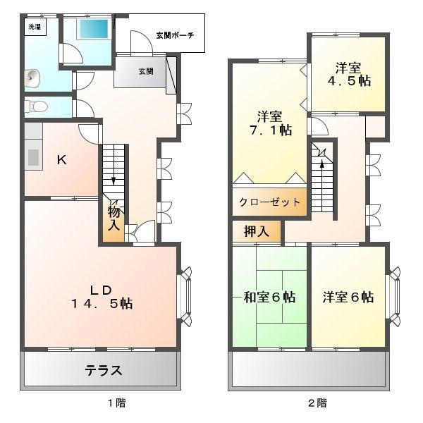 ハイグレードタウンハウス(4LDK/2階)の間取り写真