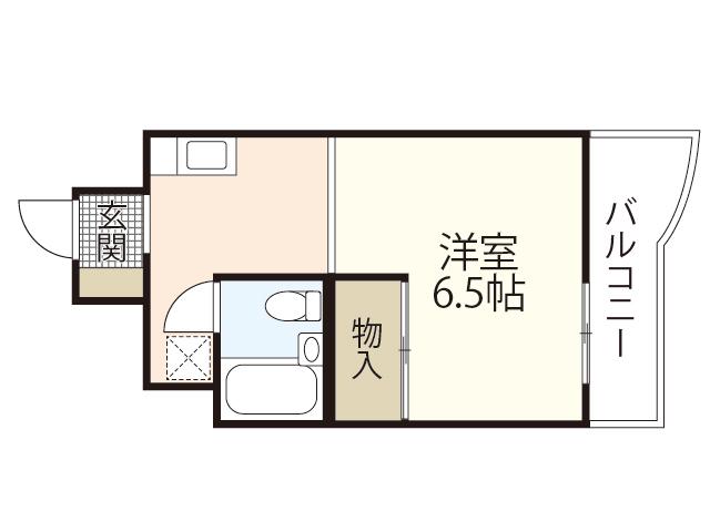 東雲コーポ(1K/5階)の間取り写真