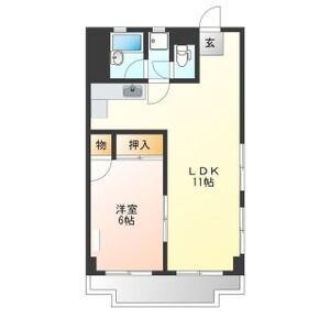 利久マンション(1LDK/2階)の間取り写真