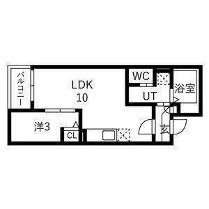 JACK INAKAMII(1LDK/3階)の間取り写真