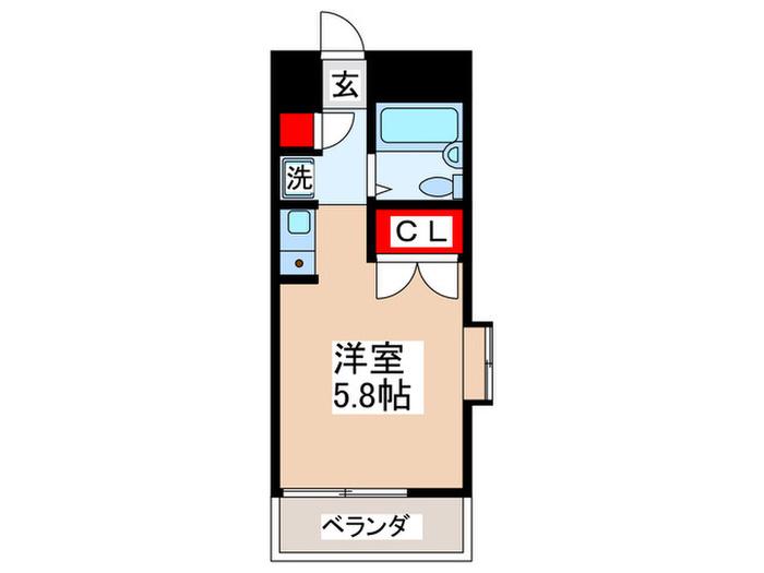 コーポ ラフォーレ(ワンルーム/4階)の間取り写真