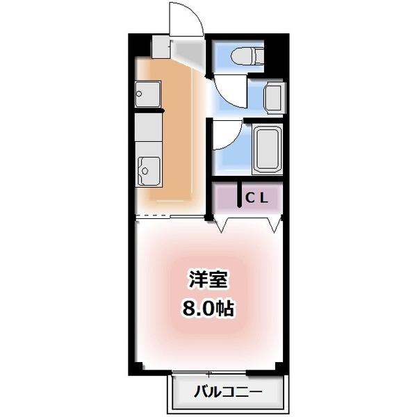 サープラスワンスペース(1K/2階)の間取り写真
