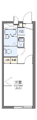 レオパレスイースト(1K/1階)の間取り写真