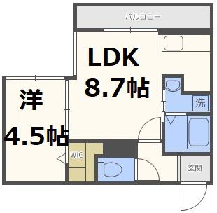 PARC COTE MISONO(1LDK/3階)の間取り写真