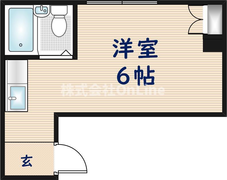 大宝小阪CTハウス(ワンルーム/3階)の間取り写真