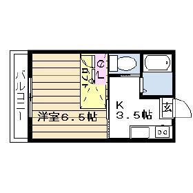 ローダンセA(1K/2階)の間取り写真