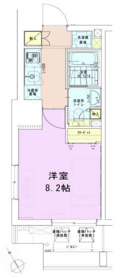 門前仲町レジデンス六番館(1K/2階)の間取り写真