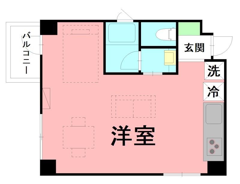 メゾンルートワン(ワンルーム/3階)の間取り写真