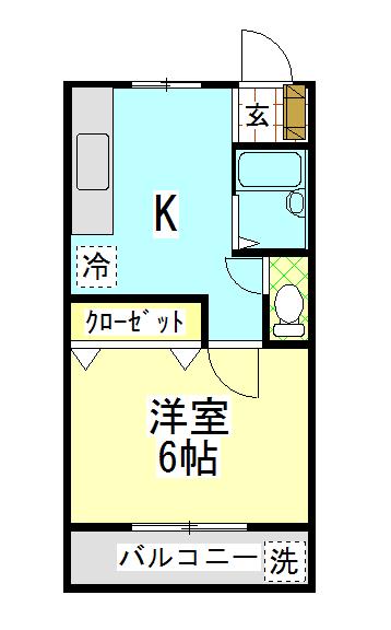 エスツーマンション(1K/3階)の間取り写真