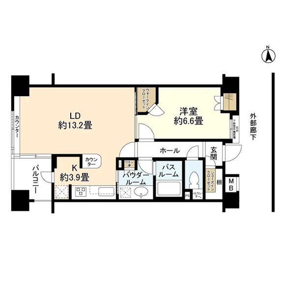 クオリア後楽園(1LDK/5階)の間取り写真