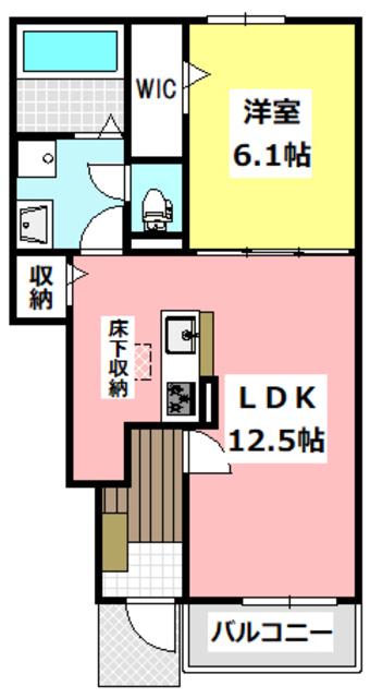 ジェイ プラサーダ(1LDK/1階)の間取り写真