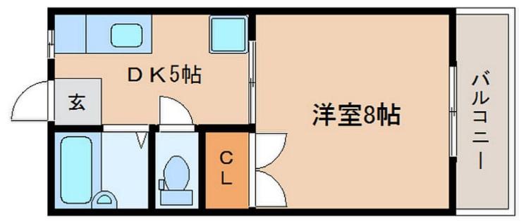 MYアパルタ3(1DK/2階)の間取り写真