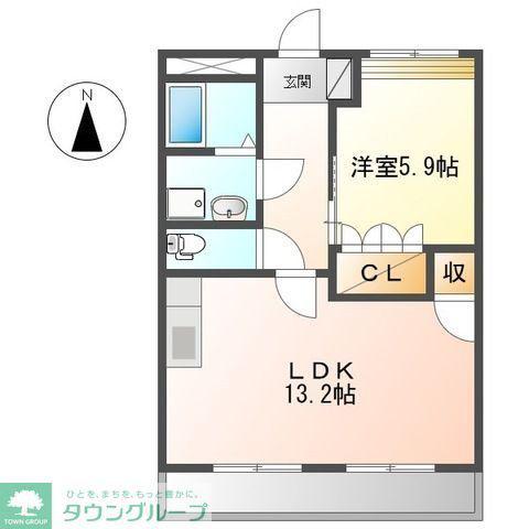 ヴィラージュ(1LDK/1階)の間取り写真