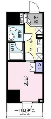 アウルイセザキ(1K/4階)の間取り写真
