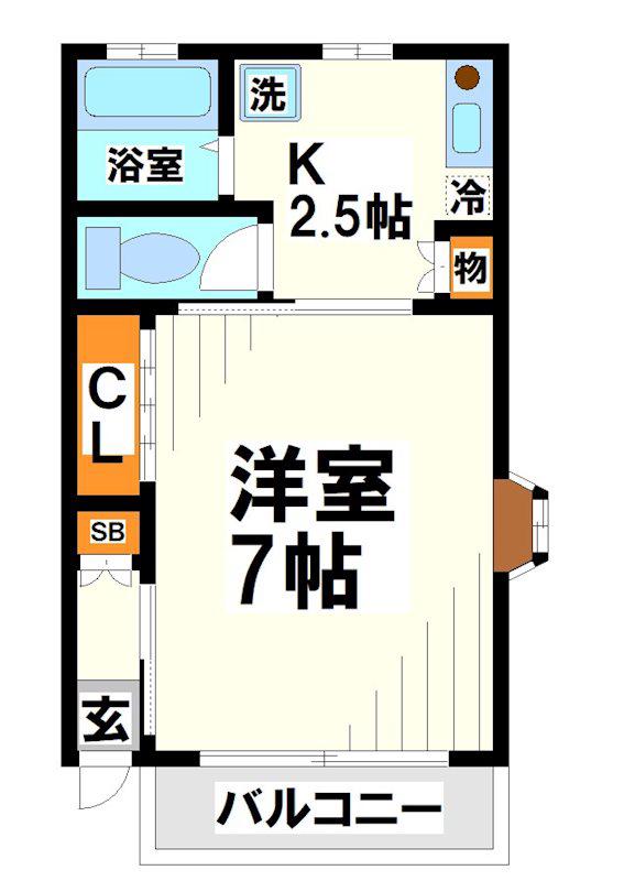 CO・ZY PLACE(1K/2階)の間取り写真
