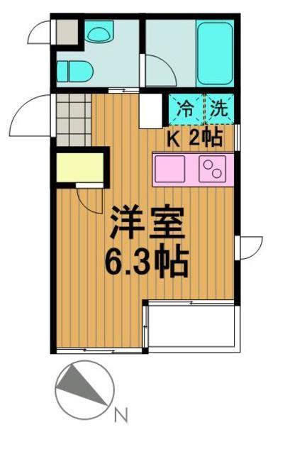 グランアセット月島(1K/3階)の間取り写真