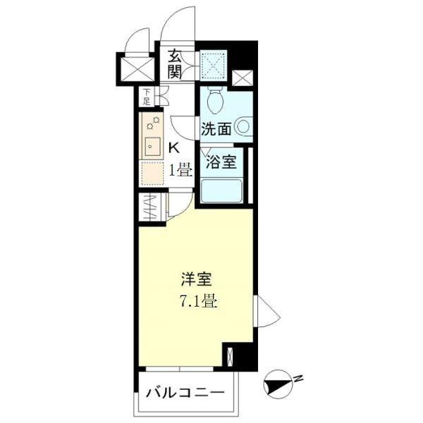 リアルスウィート三軒茶屋(1K/2階)の間取り写真