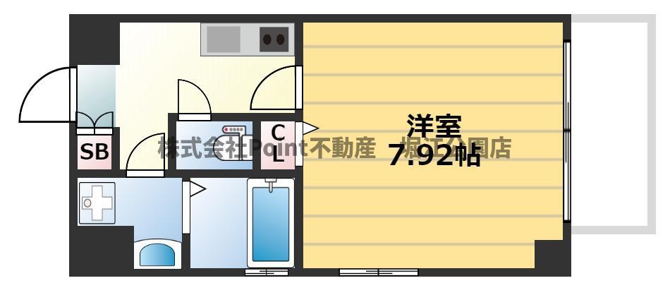 サンライト吉野II(1K/6階)の間取り写真