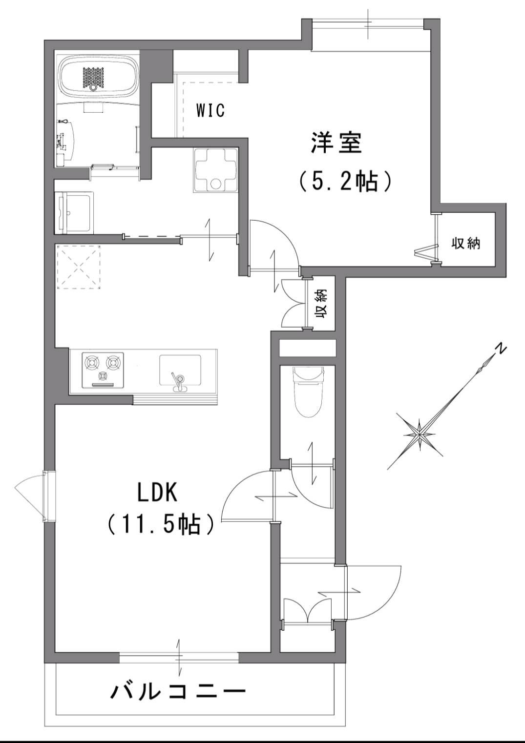 TERRAHOME TAMASHIMA(1LDK/1階)の間取り写真