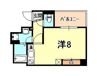 アスヴェル神戸元町2(ワンルーム/14階)の間取り写真